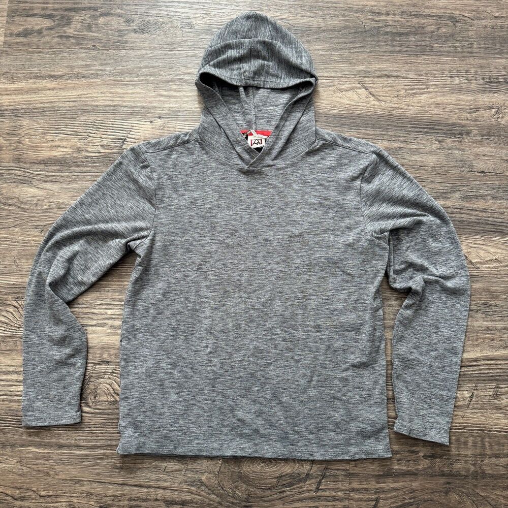 Avalanche Micro Fiber Outdoor Lightweight Fleece Hoodie Pullover Grey Sz S